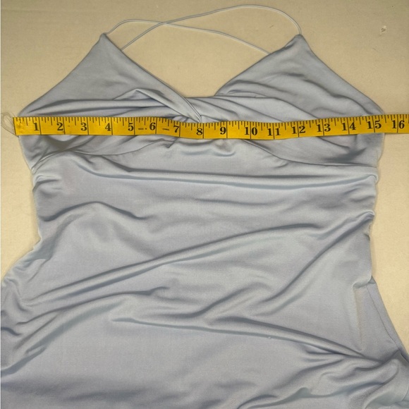 Meshki Blue Halter Gown for Weddings - Picture 12 of 13